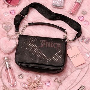 Juicy Couture Y2K Black studded heart handbag or crossbody bag NWT